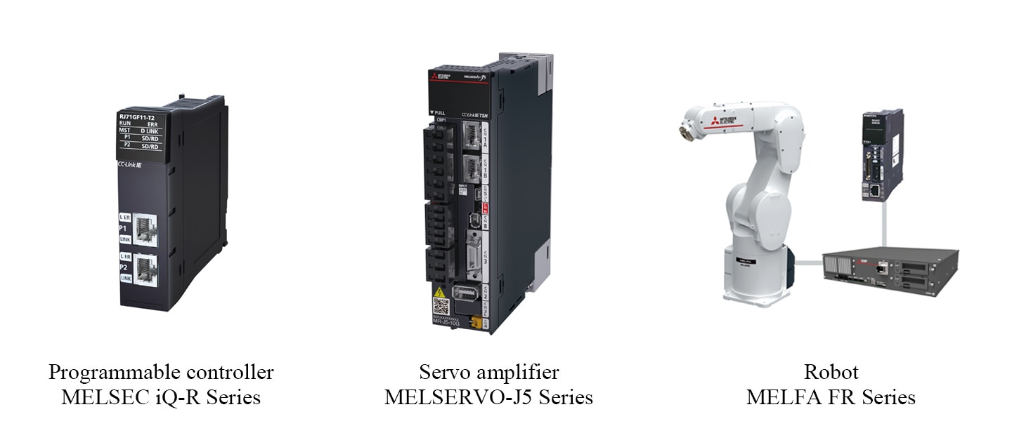 Controller programmabile MELSEC Serie iQ-R / Servoamplificatore serie MELSERVO-J5 / Robot MELFA Serie FR